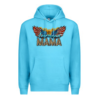 Ocean Blue Western American Mama With Sunflowers Premium Hoodie - LillyAllenDesigns