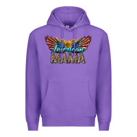 Purple Western American Mama With Sunflowers Premium Hoodie - LillyAllenDesigns