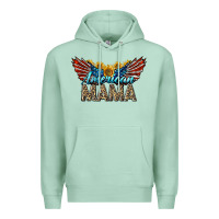 Seafoam Western American Mama With Sunflowers Premium Hoodie - LillyAllenDesigns