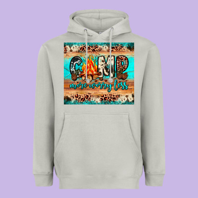 Camp More Worry Less Heavyweight Hoodie Designed By Jahusdesignshop