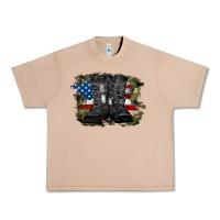 Burro american flag with army boots Urban Heavy Tee - RanaPortraitStore