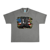 Tornado american flag with army boots Urban Heavy Tee - RanaPortraitStore