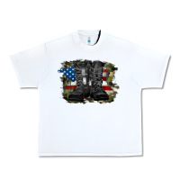 White american flag with army boots Urban Heavy Tee - RanaPortraitStore