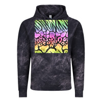 Cloud Black neon rainbow safari seamless pattern Vintage Hoodie - BundleAndBundleShop