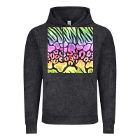 Vintage Black neon rainbow safari seamless pattern Vintage Hoodie - BundleAndBundleShop