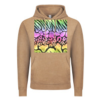 Vintage Coffee neon rainbow safari seamless pattern Vintage Hoodie - BundleAndBundleShop