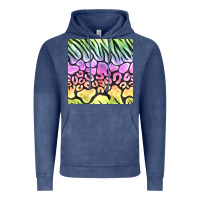 Vintage Denim neon rainbow safari seamless pattern Vintage Hoodie - BundleAndBundleShop