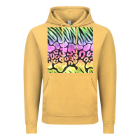 Vintage Mustard neon rainbow safari seamless pattern Vintage Hoodie - BundleAndBundleShop