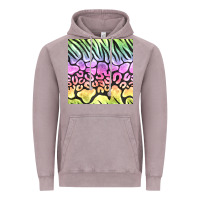 Neon Rainbow Safari Seamless Pattern Vintage Hoodie | Teevron