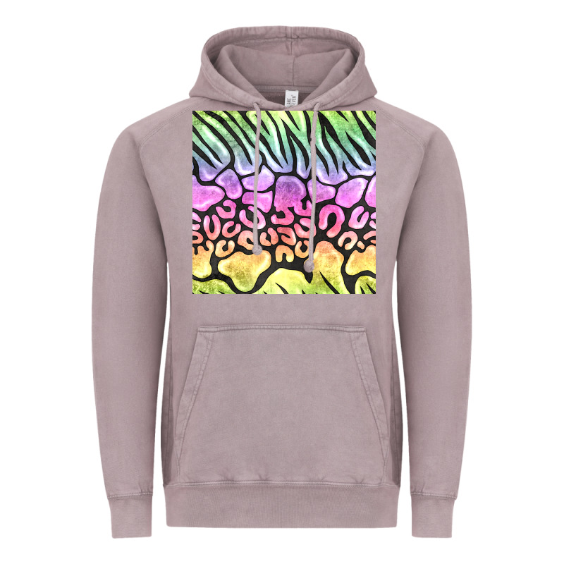 Neon Rainbow Safari Seamless Pattern Vintage Hoodie by BundleAndBundleShop | Teevron