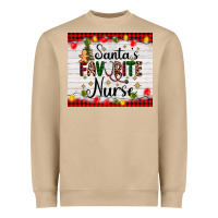Santa's Favorite Nurse Heavyweight Sweatshirt | Teevron