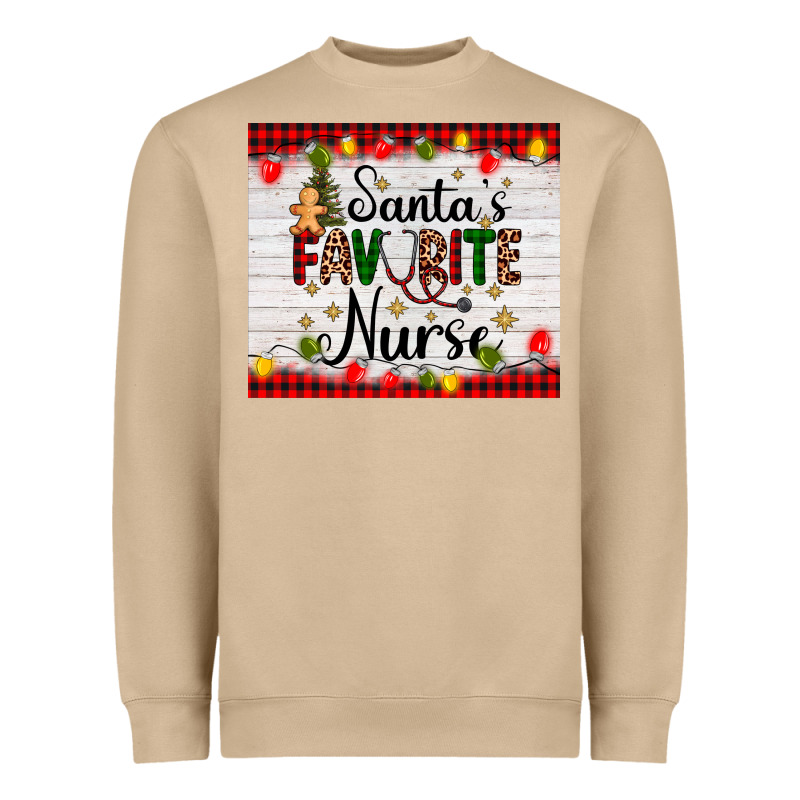 Santa's Favorite Nurse Heavyweight Sweatshirt by AdoDesignShop | Teevron