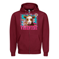 Burgundy be my valentine with guarnsey Zipper Hoodie - AdoDesignShop
