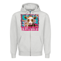 Dove Grey be my valentine with guarnsey Zipper Hoodie - AdoDesignShop