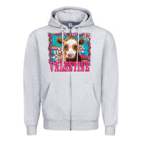 Heather Grey be my valentine with guarnsey Zipper Hoodie - AdoDesignShop