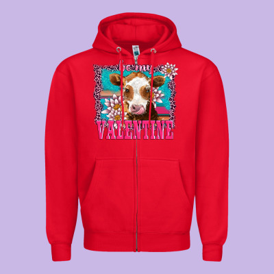 Be My Valentine With Guarnsey Zipper Hoodie Designed By Adodesignshop