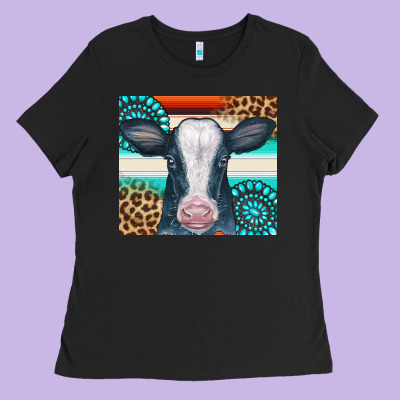 Cow Tumbler Ladies Tee Designed By Cowcowdesign