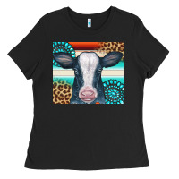 Black Cow Tumbler Ladies Tee - CowCowDesign