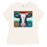 Bone Cow Tumbler Ladies Tee - CowCowDesign