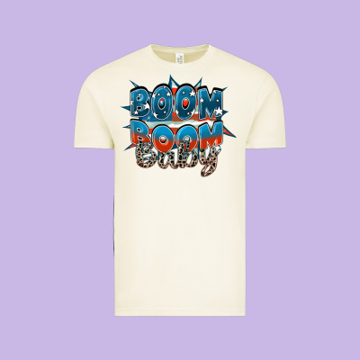 Boom Boom Baby Vintage Tee Designed By Fadigitalartstudio