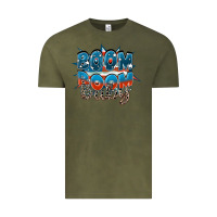 Vintage Olive Boom boom baby Vintage Tee - FaDigitalArtStudio