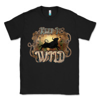 Black Keep it wild western bull Classic Tee - HowdyJamesFarm
