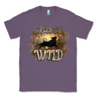 Lavender Keep it wild western bull Classic Tee - HowdyJamesFarm