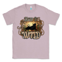 Lilac Keep it wild western bull Classic Tee - HowdyJamesFarm
