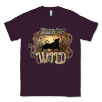 Plum Keep it wild western bull Classic Tee - HowdyJamesFarm