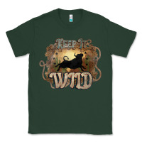 Sports Green Keep it wild western bull Classic Tee - HowdyJamesFarm