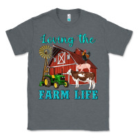 Charcoal Heather western loving the farm life barn cow pig rooster tractor wind wheel Classic Tee - Artiststas