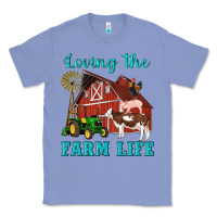 Colony Blue western loving the farm life barn cow pig rooster tractor wind wheel Classic Tee - Artiststas