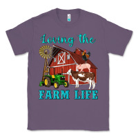 Lavender western loving the farm life barn cow pig rooster tractor wind wheel Classic Tee - Artiststas