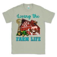 Matcha western loving the farm life barn cow pig rooster tractor wind wheel Classic Tee - Artiststas