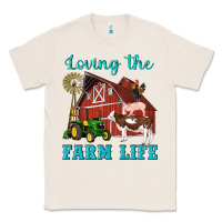 Natural western loving the farm life barn cow pig rooster tractor wind wheel Classic Tee - Artiststas