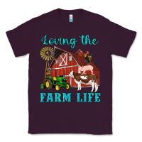 Western Loving The Farm Life Barn Cow Pig Rooster Tractor Wind Wheel Classic Tee | Teevron