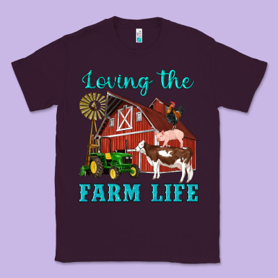 Western Loving The Farm Life Barn Cow Pig Rooster Tractor Wind Wheel Classic Tee Designed By Artiststas