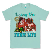 Seafoam western loving the farm life barn cow pig rooster tractor wind wheel Classic Tee - Artiststas