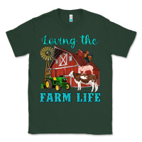 Sports Green western loving the farm life barn cow pig rooster tractor wind wheel Classic Tee - Artiststas