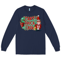 Navy Christmas Can't Touch This Elf Long Sleeve Tee - FaDigitalArtStudio