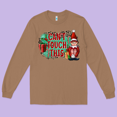 Christmas Can't Touch This Elf Long Sleeve Tee Designed By Fadigitalartstudio