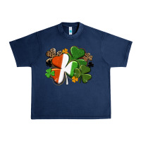 Navy Irish flag shamrock St. Patricks Day Urban Heavy Tee - FaDigitalArtStudio