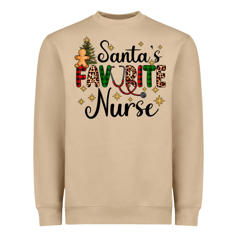 Santa's Favorite Nurse Heavyweight Sweatshirt by AdoDesignShop | Teevron