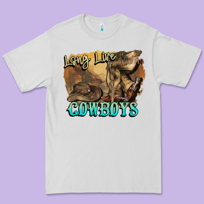 Long Live Cowboys Boots Hat Premium Tee Designed By Howdyjamesfarm
