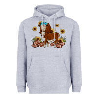 Heather Grey football hereford sunflower Heavyweight Hoodie - JahusDesignShop