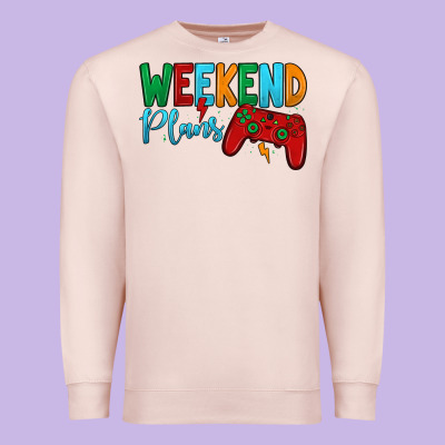 Weekend Plans Premium Sweatshirt Designed By Jahusdesignshop