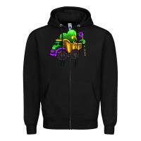 Black loads of mardi gras truck Zipper Hoodie - AdoDesignShop