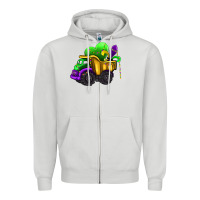 Loads Of Mardi Gras Truck Zipper Hoodie | Teevron