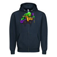 Navy loads of mardi gras truck Zipper Hoodie - AdoDesignShop