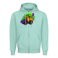 Seafoam loads of mardi gras truck Zipper Hoodie - AdoDesignShop